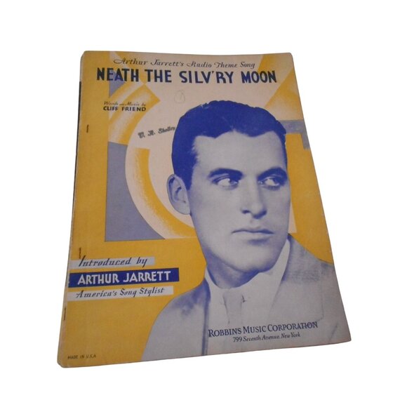 Vintage Sheet Music c 1932 Neath the  Silv'ry Moon Piano voice Ukulele - Picture 1 of 4